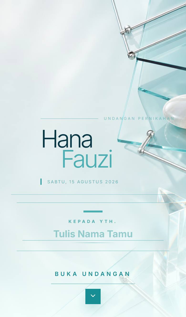 Pratinjau template undangan Aqua Crystal