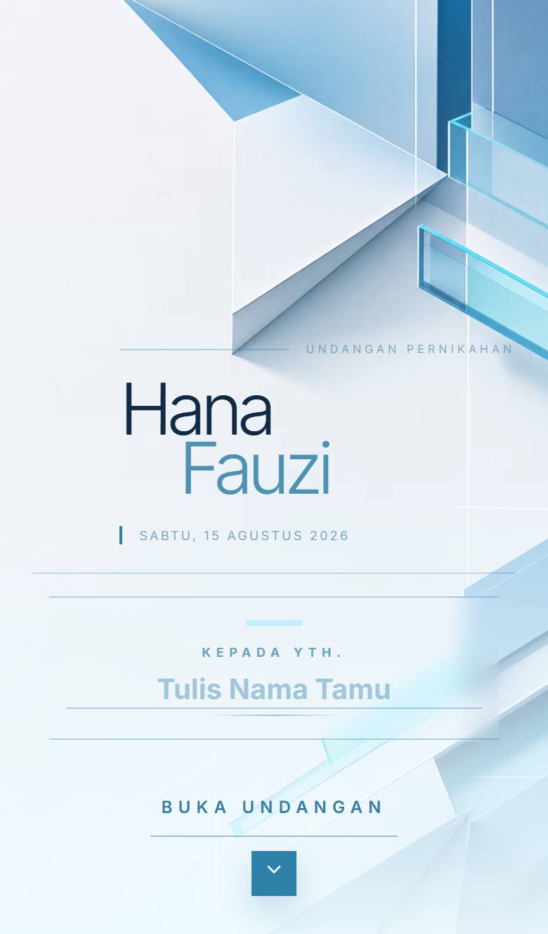 Pratinjau template undangan Azure Minimal