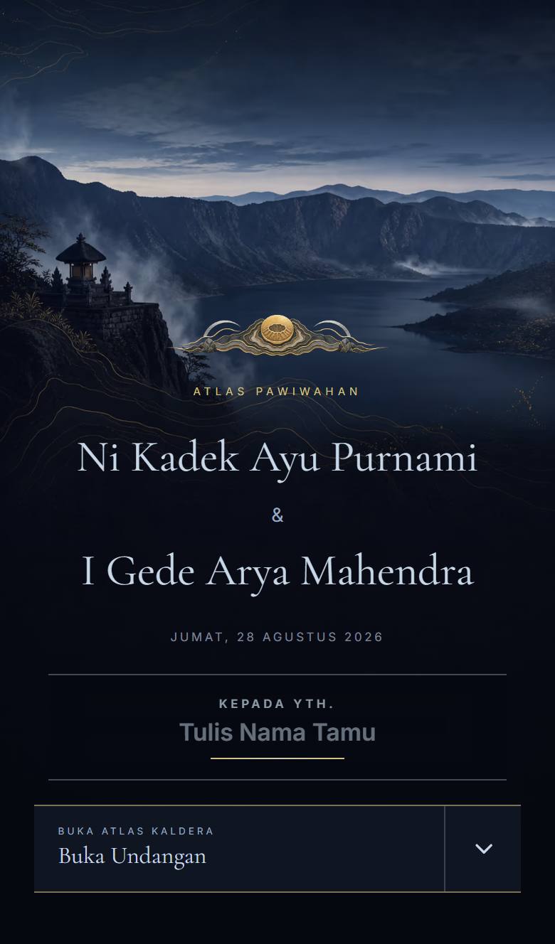 Pratinjau template undangan Bali Kintamani