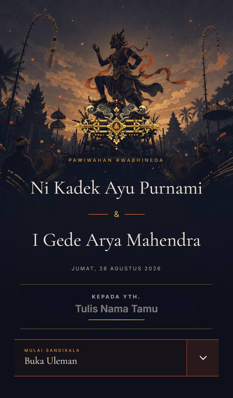 Pratinjau template undangan Bali Ogoh-Ogoh Sandikala