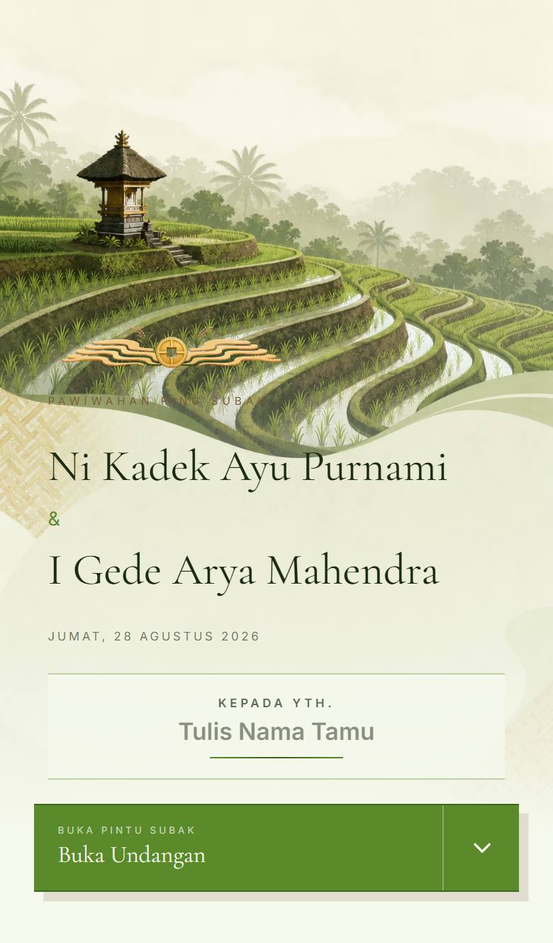 Pratinjau template undangan Bali Tegalalang