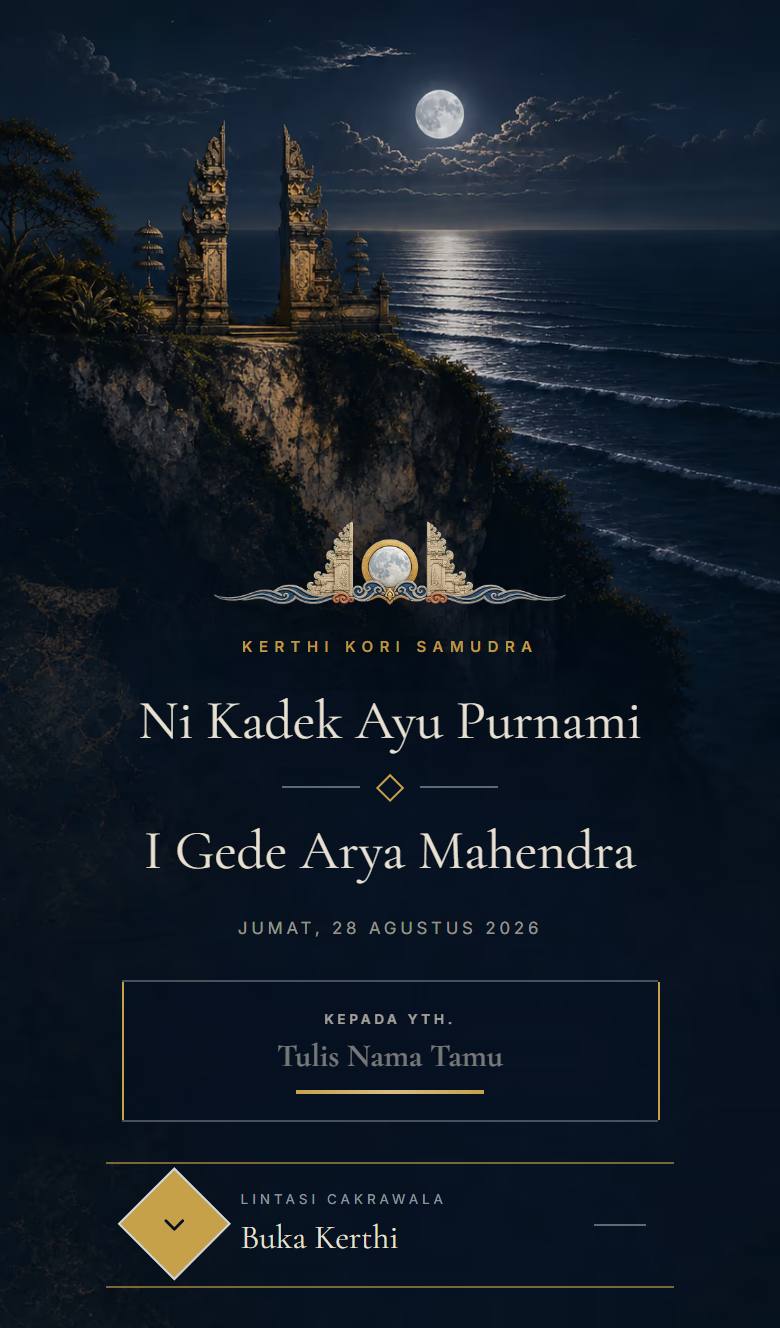 Pratinjau template undangan Bali Uluwatu