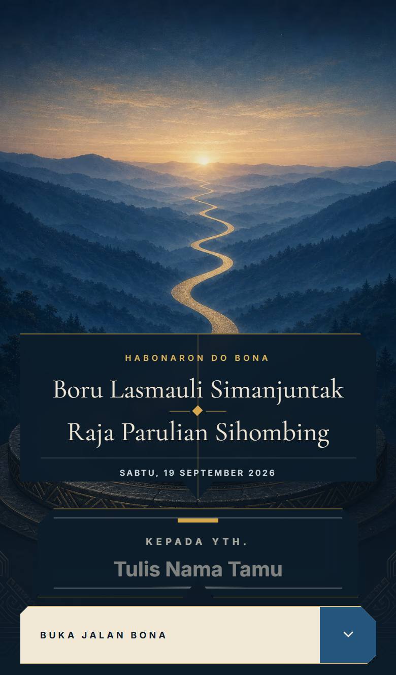 Pratinjau template undangan Batak Habonaron