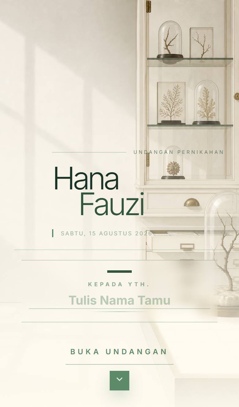 Pratinjau template undangan Botanic Ivory