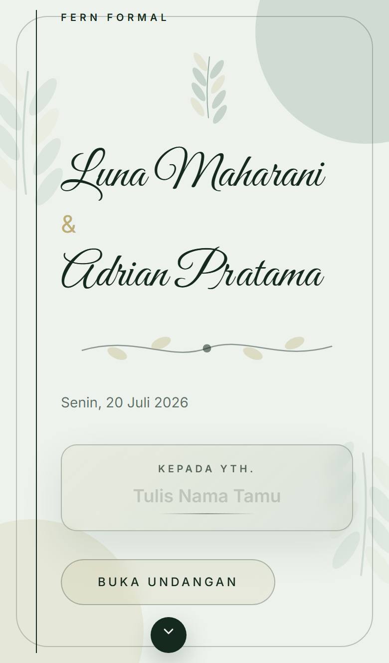 Pratinjau template undangan Botanical Fern