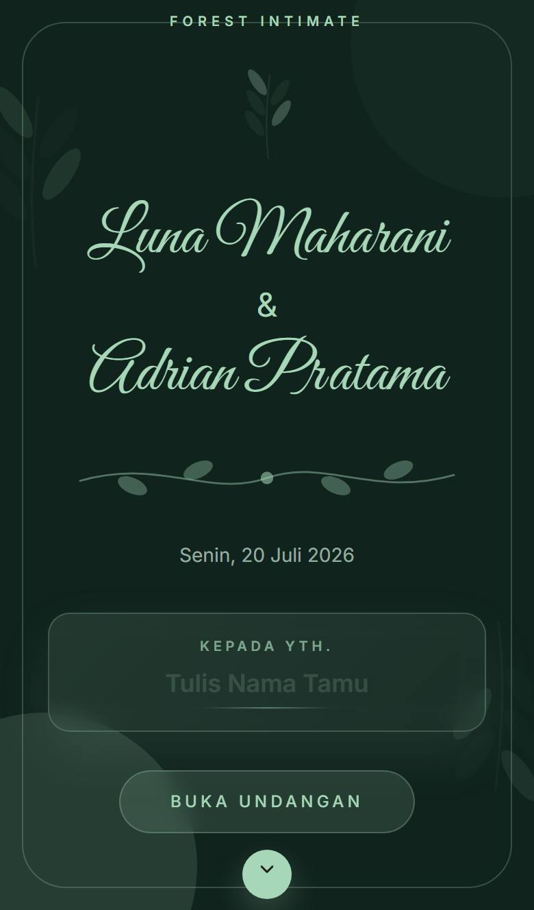 Pratinjau template undangan Botanical Forest