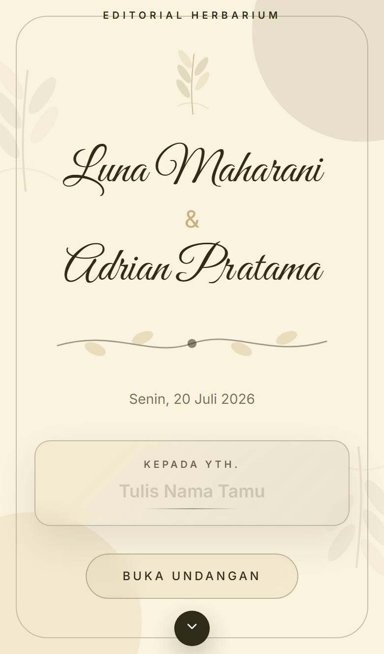 Pratinjau template undangan Botanical Herbarium