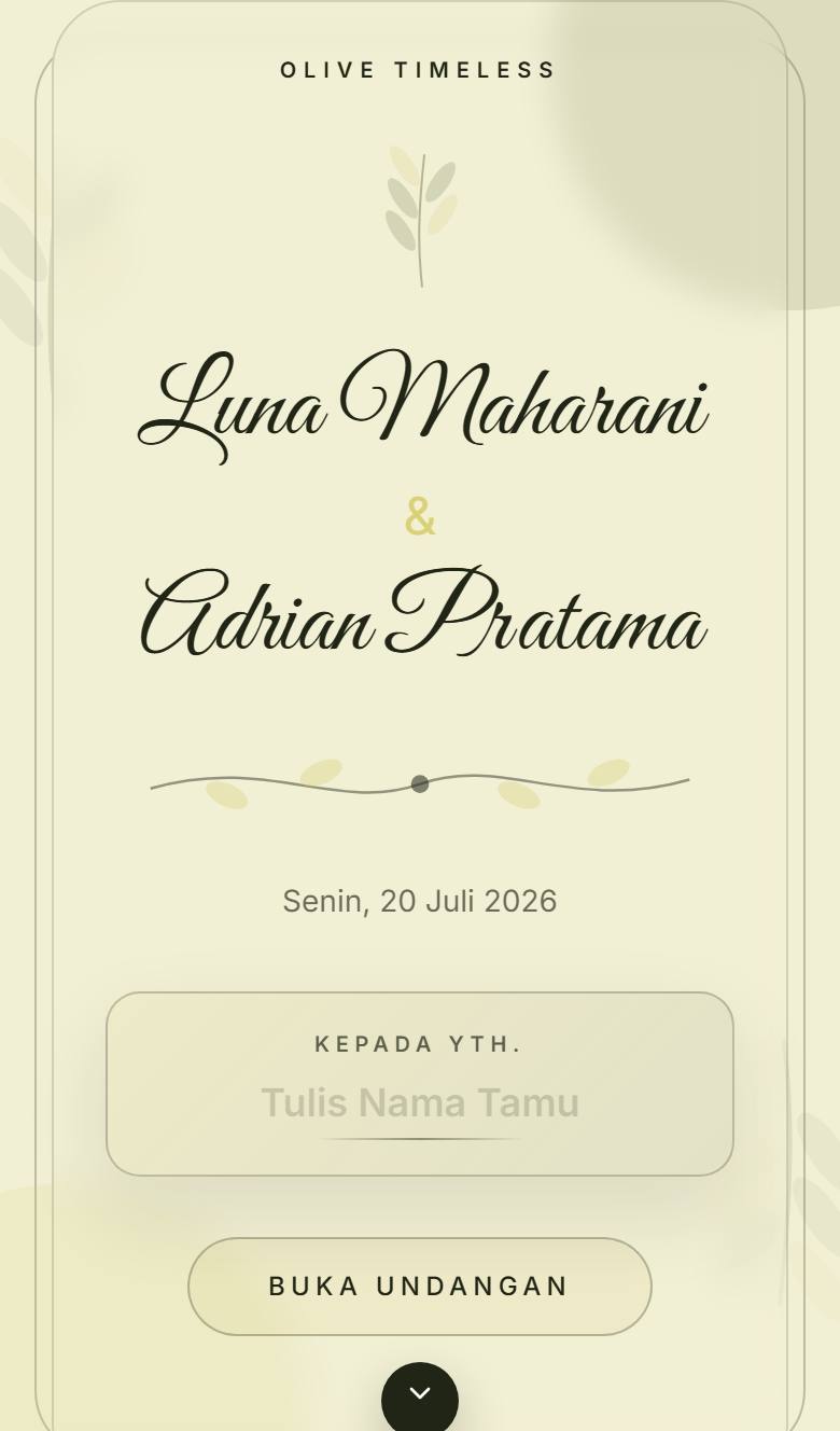 Pratinjau template undangan Botanical Olive
