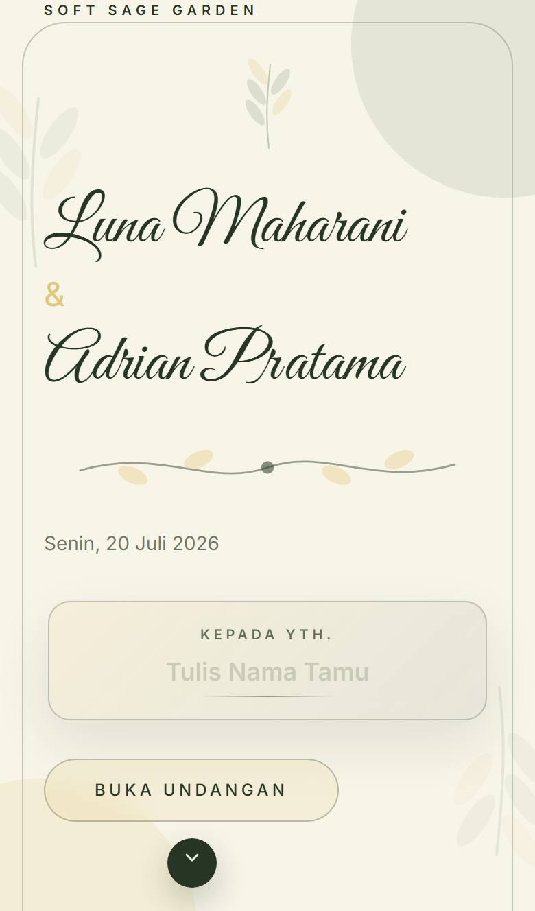 Pratinjau template undangan Botanical Sage