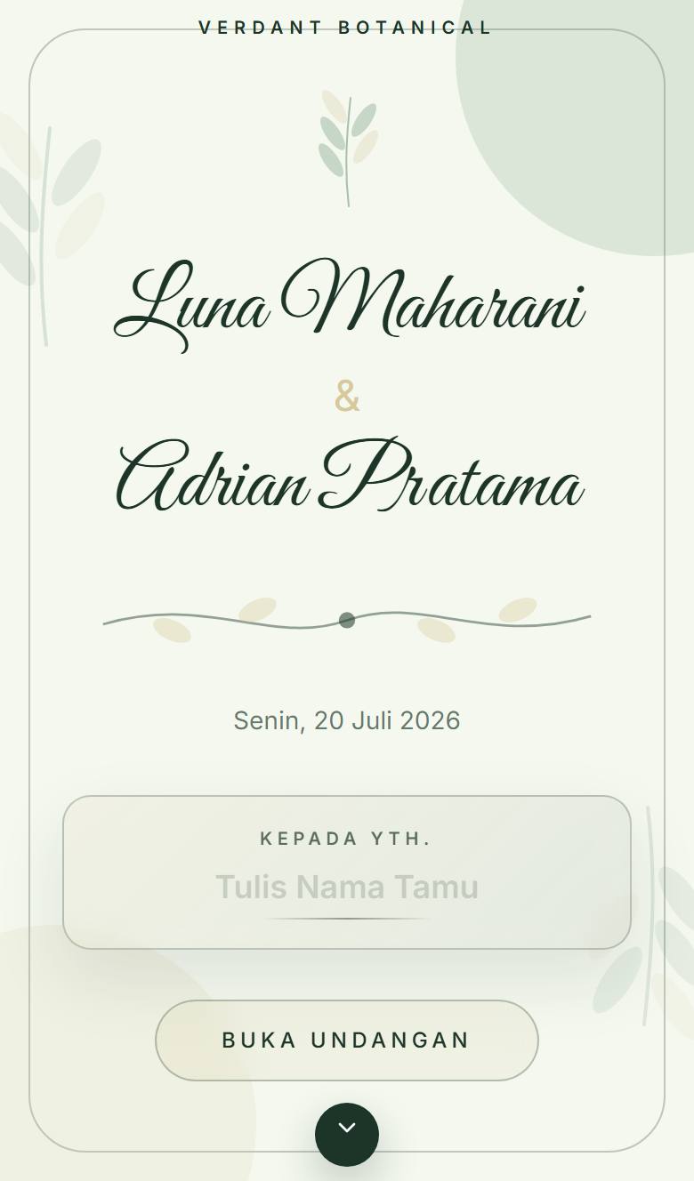 Pratinjau template undangan Botanical Verdant