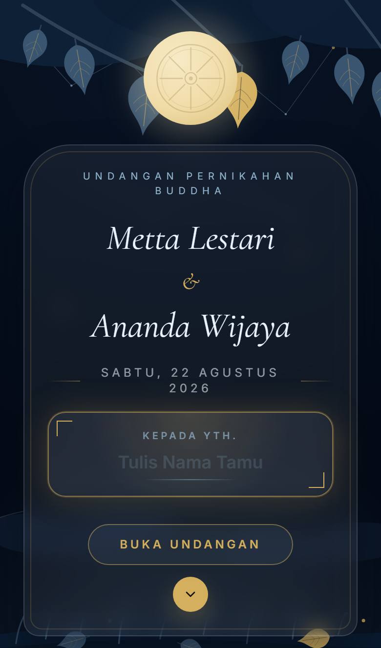 Pratinjau template undangan Buddha Dhamma