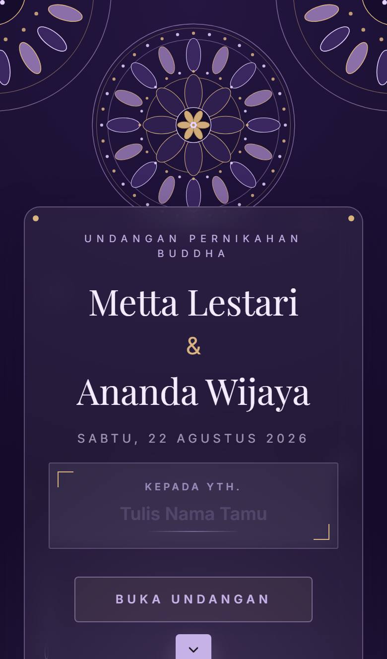 Pratinjau template undangan Buddha Mandala