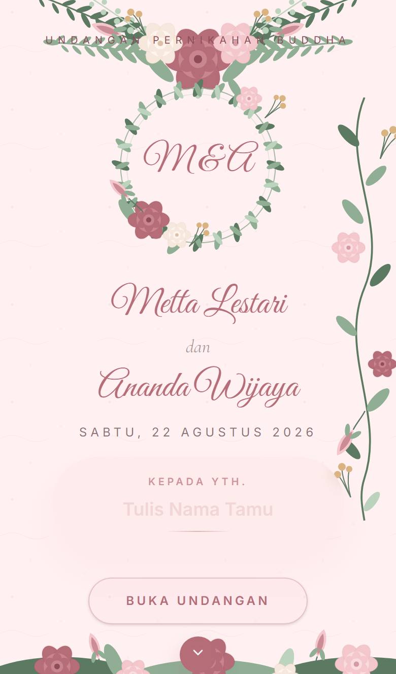 Pratinjau template undangan Buddha Metta