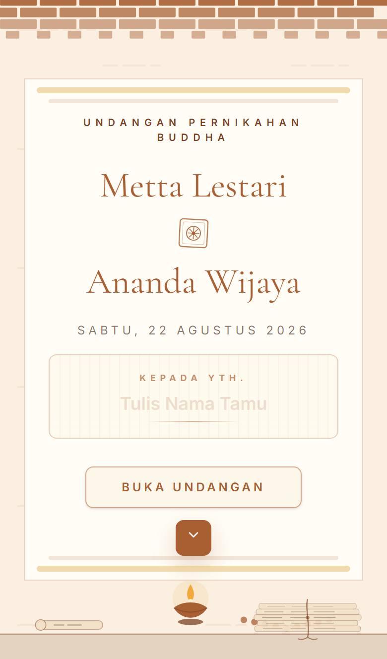 Pratinjau template undangan Buddha Nalanda