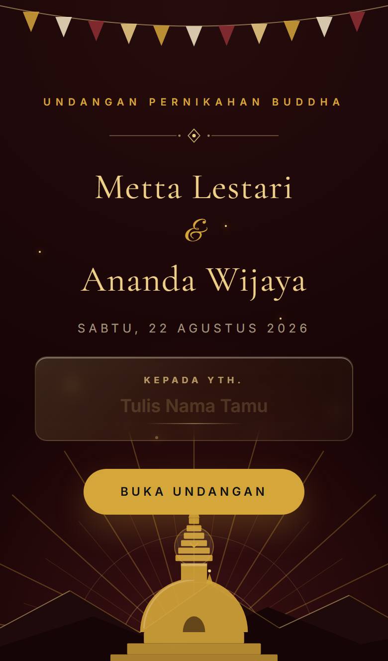 Pratinjau template undangan Buddha Svarnagiri