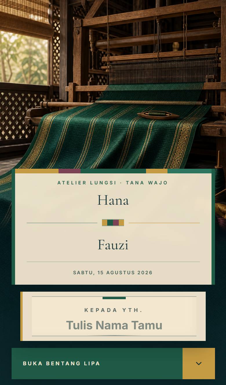 Pratinjau template undangan Bugis Lipa Sabbe