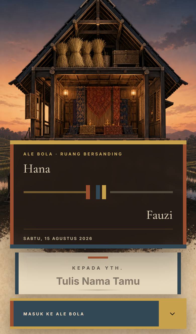 Pratinjau template undangan Bugis Tana Ugi