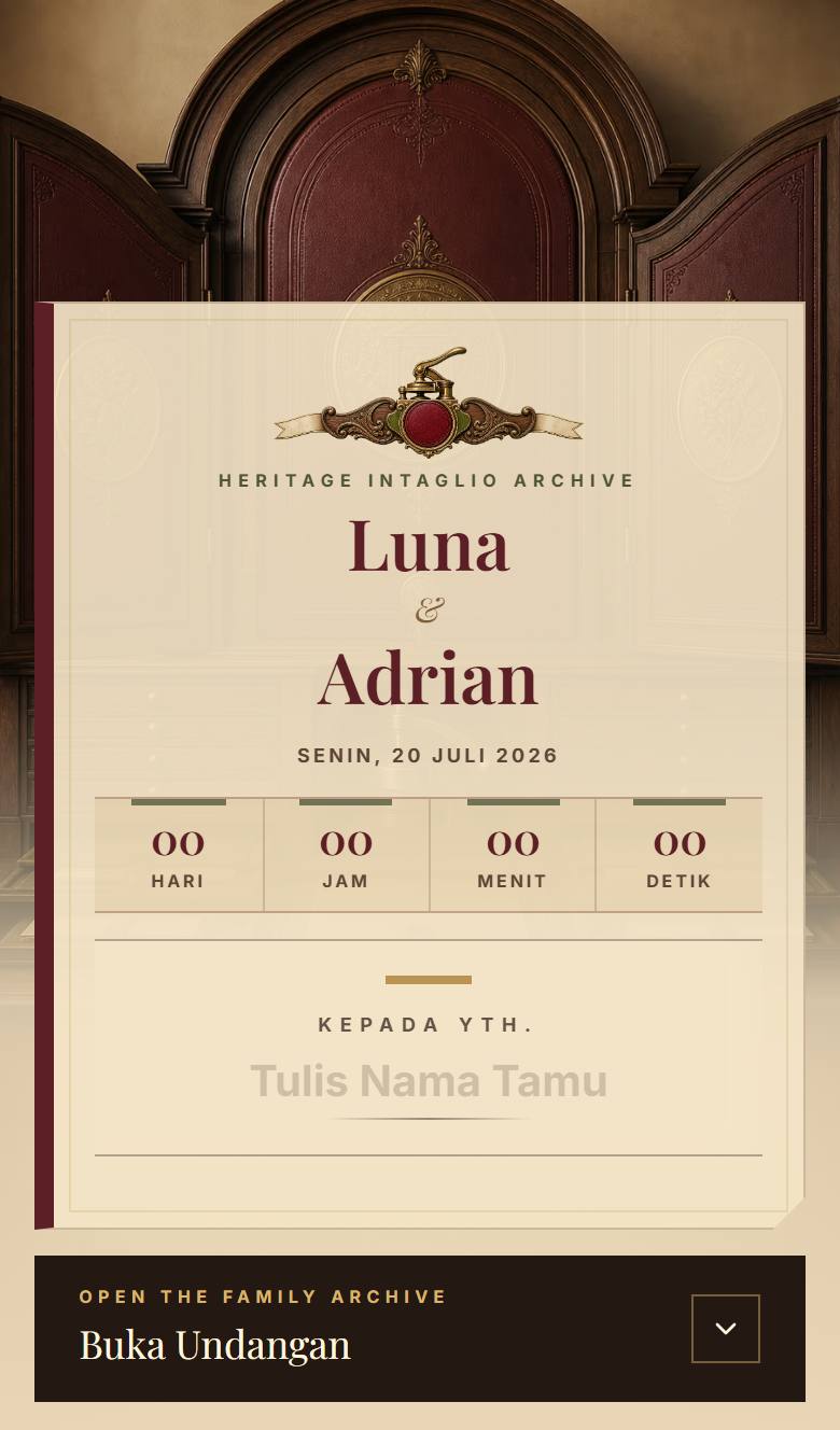 Pratinjau template undangan Classic Heritage