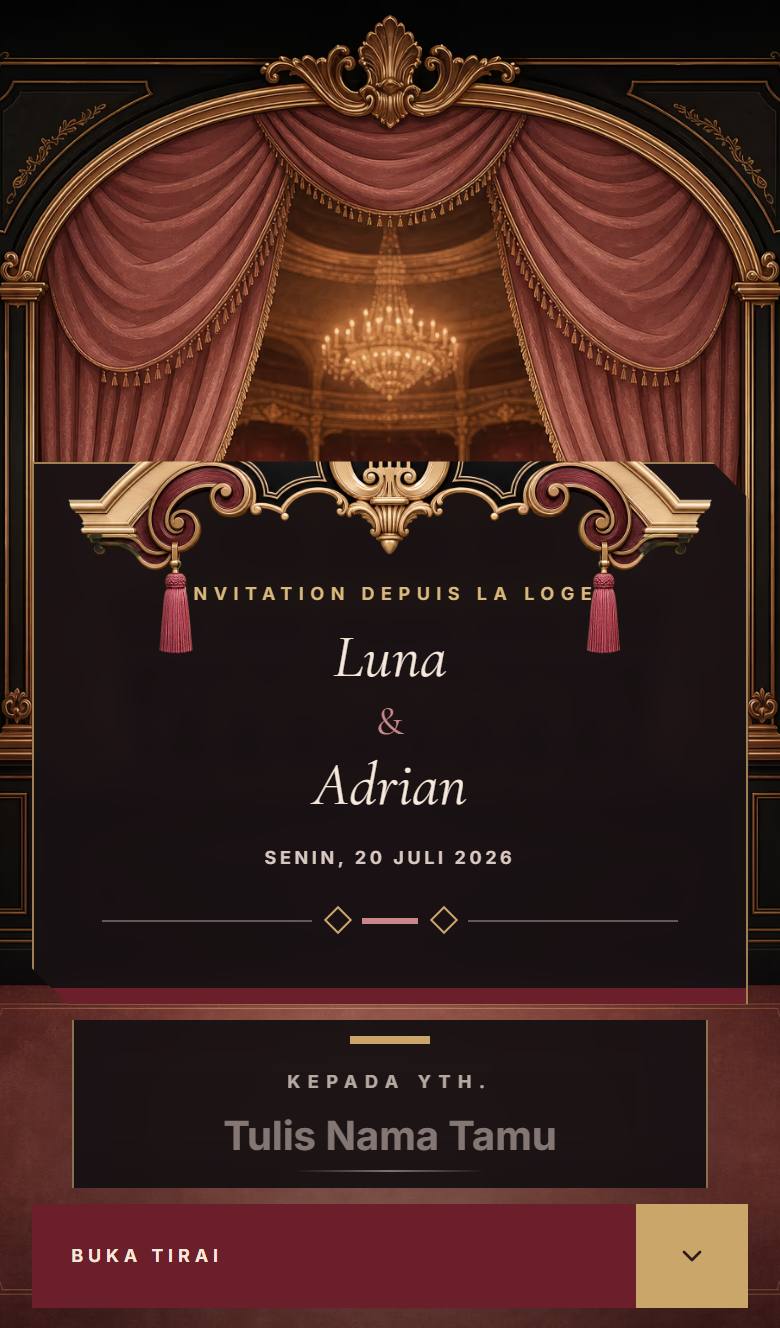 Pratinjau template undangan Classic Parisienne
