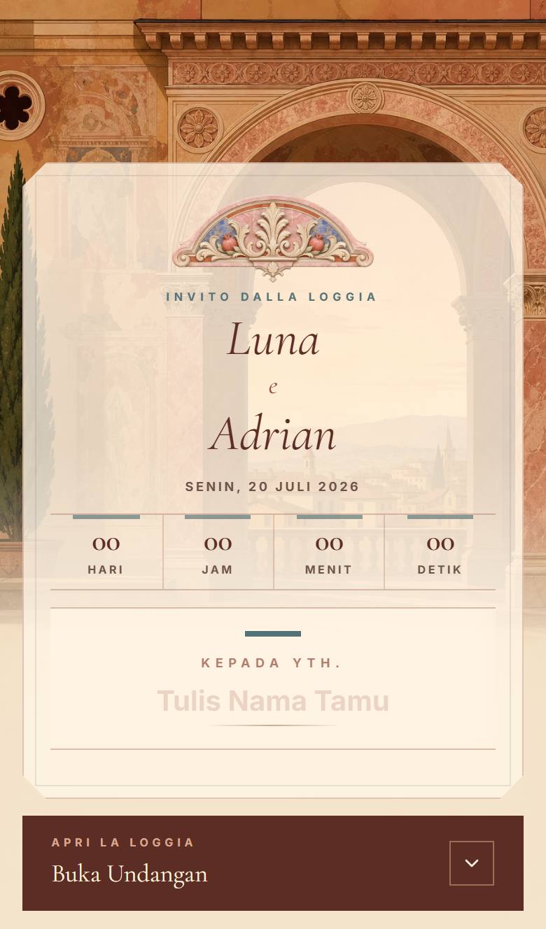 Pratinjau template undangan Classic Verona
