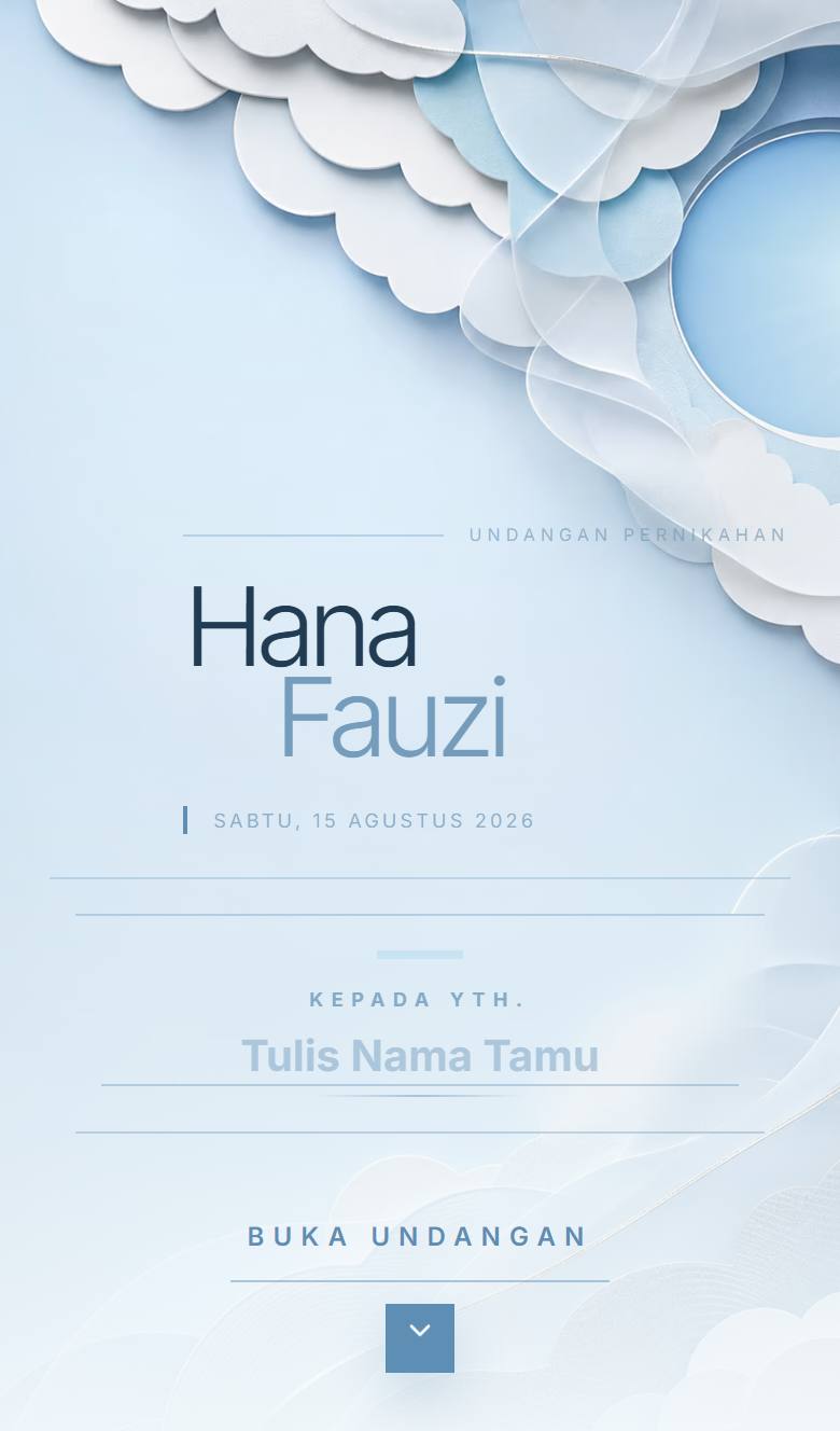 Pratinjau template undangan Cloud Blue