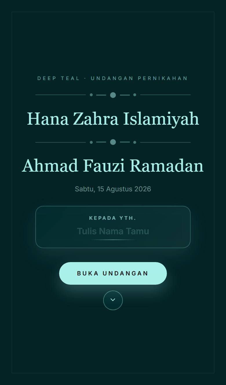 Pratinjau template undangan Deep Teal
