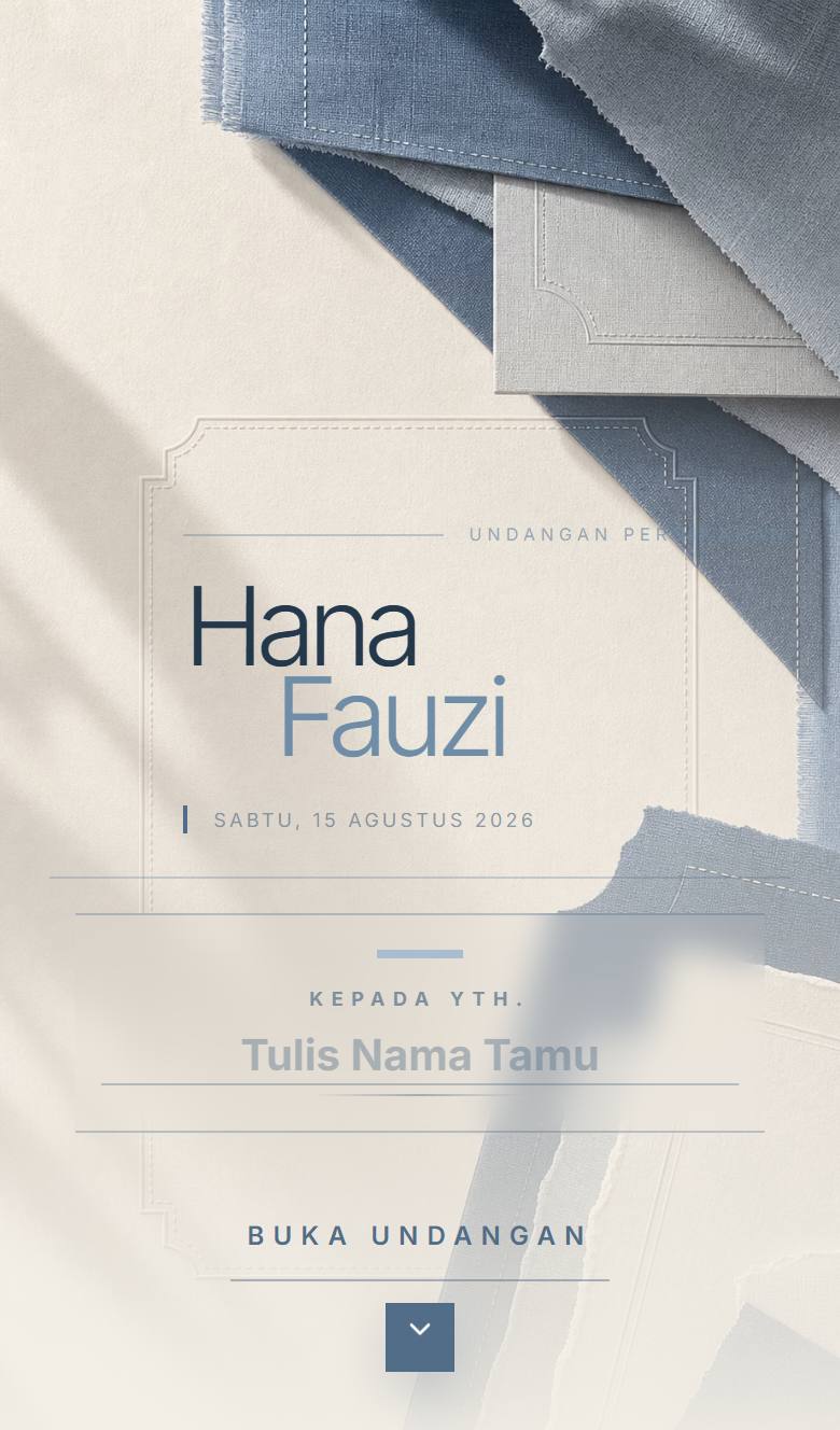 Pratinjau template undangan Dusty Blue