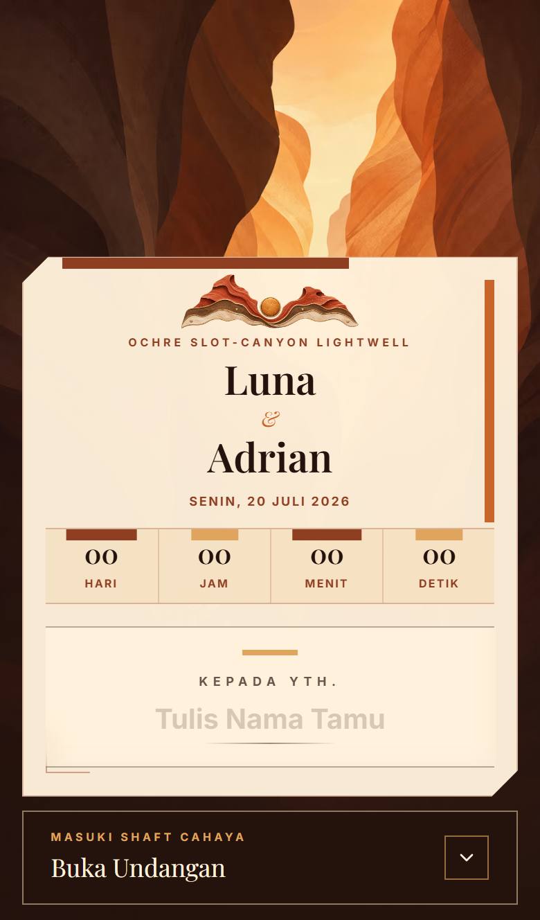 Pratinjau template undangan Earthy Canyon