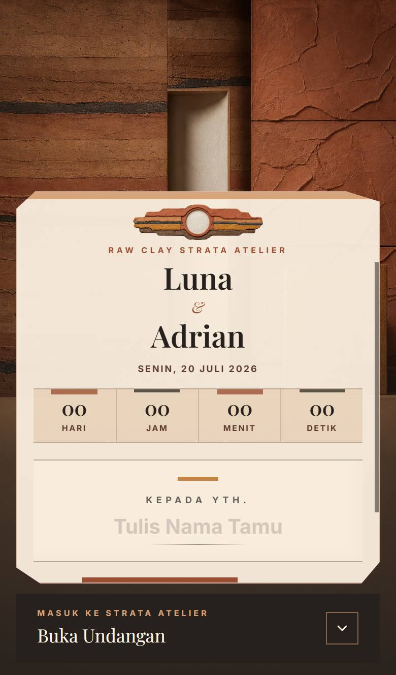 Pratinjau template undangan Earthy Clay