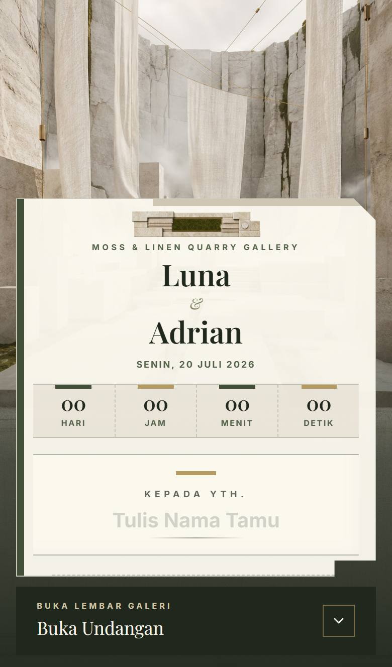 Pratinjau template undangan Earthy Moss