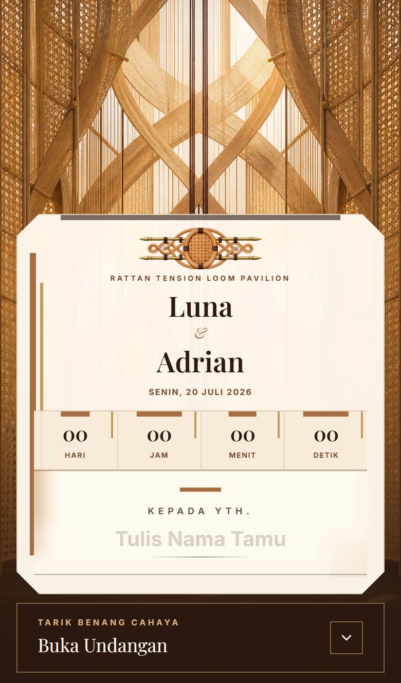 Pratinjau template undangan Earthy Rattan