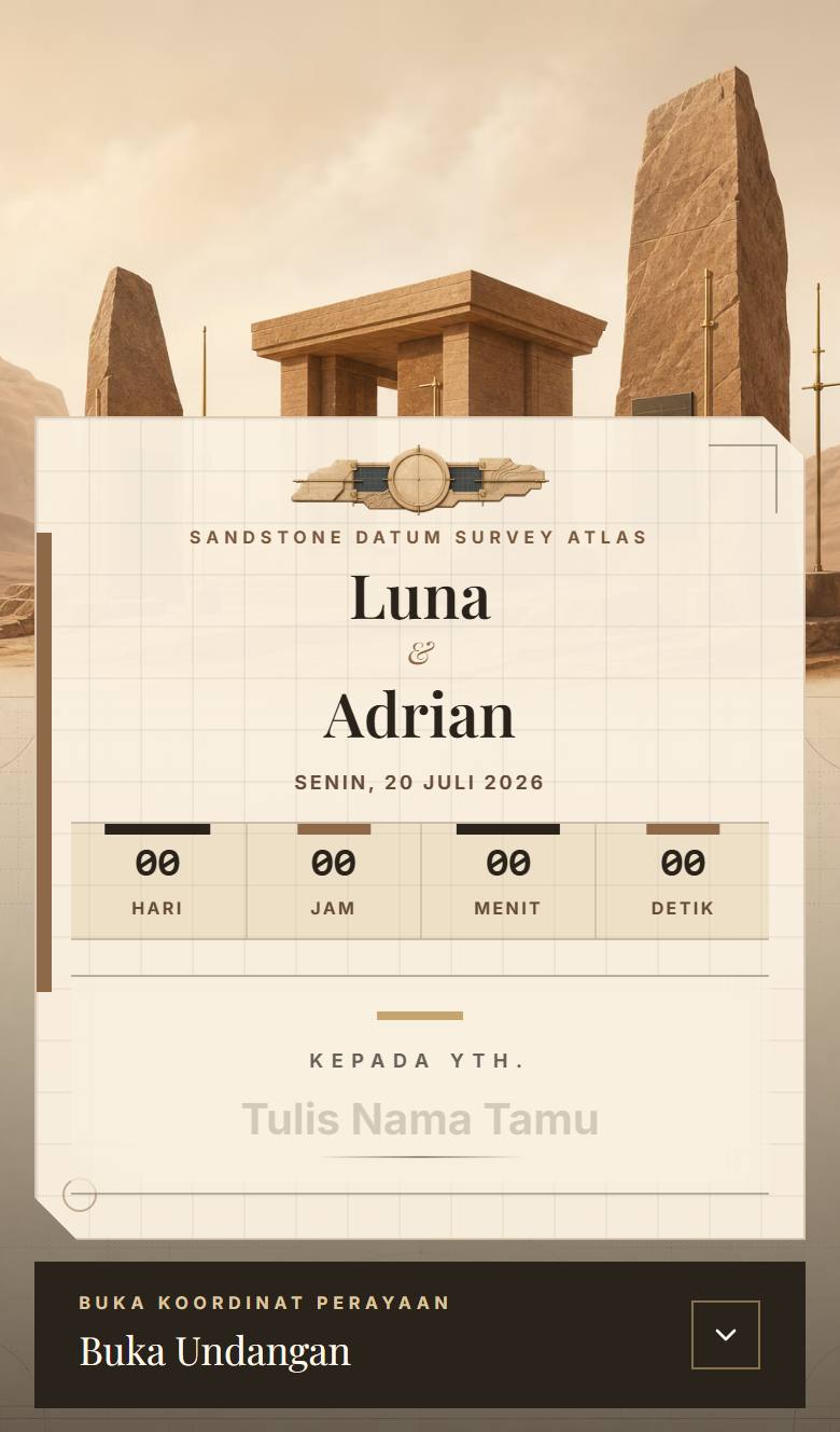 Pratinjau template undangan Earthy Sandstone