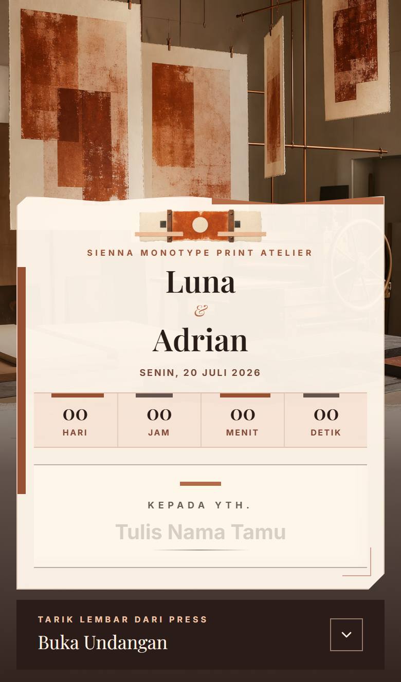 Pratinjau template undangan Earthy Sienna