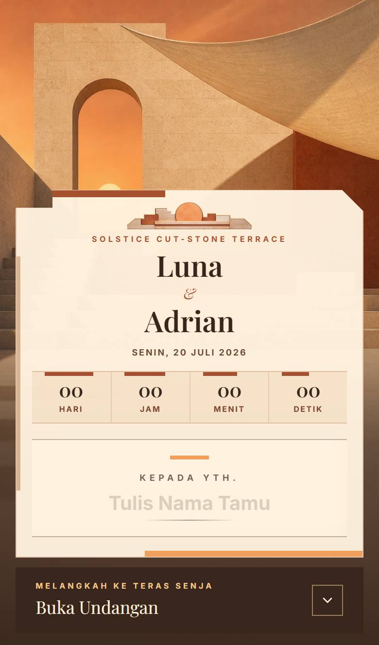 Pratinjau template undangan Earthy Terrace