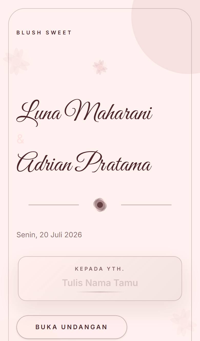 Pratinjau template undangan Floral Blush