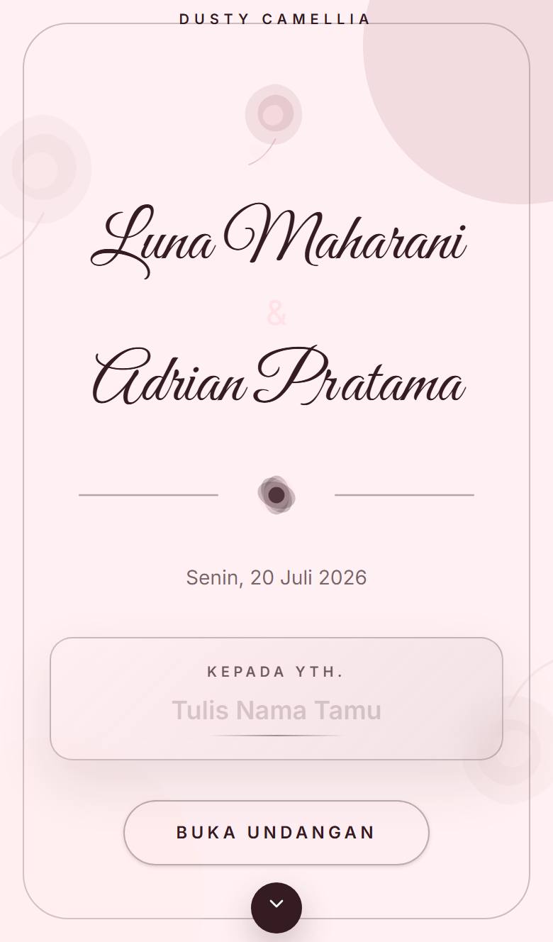 Pratinjau template undangan Floral Camellia