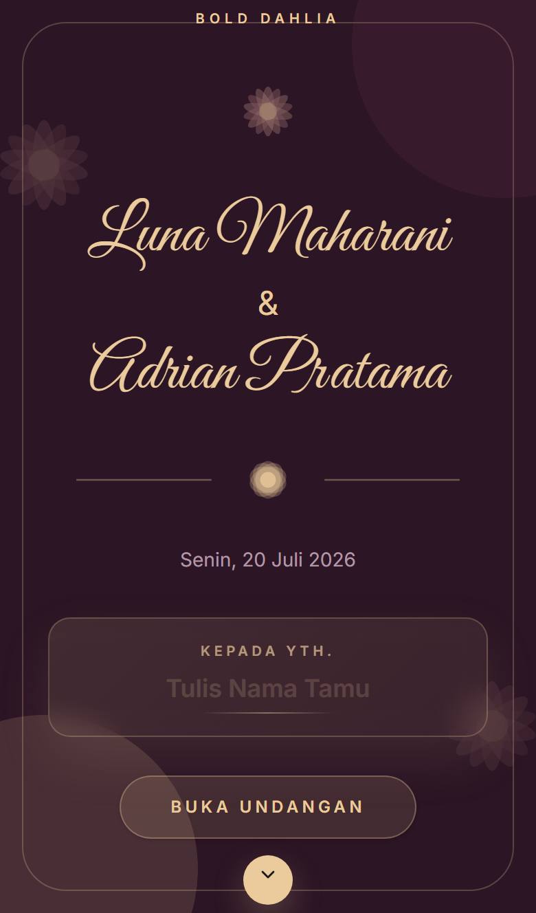 Pratinjau template undangan Floral Dahlia