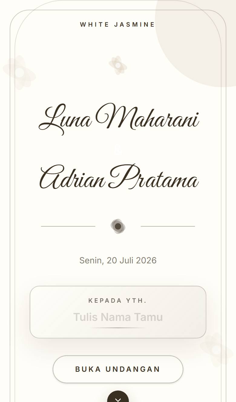 Pratinjau template undangan Floral Jasmine