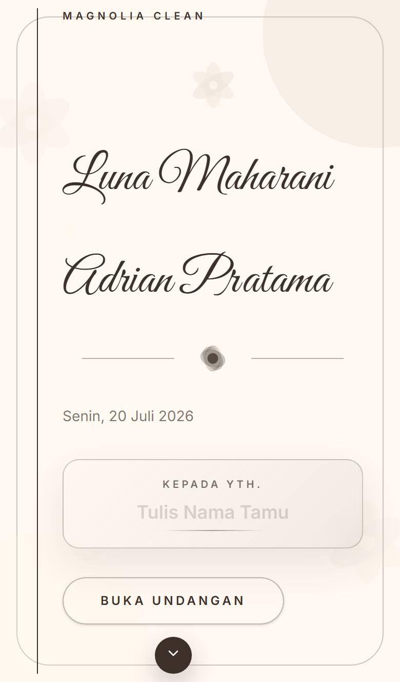 Pratinjau template undangan Floral Magnolia