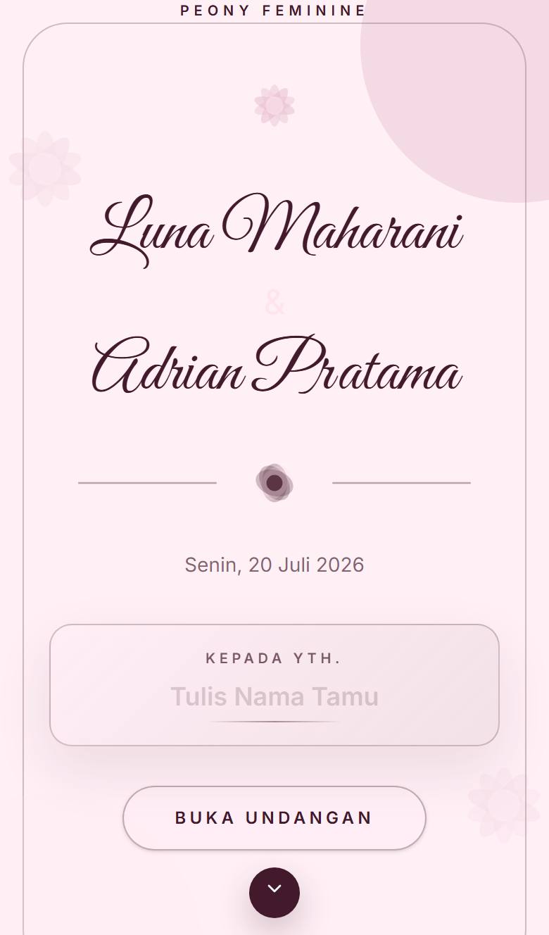 Pratinjau template undangan Floral Peony