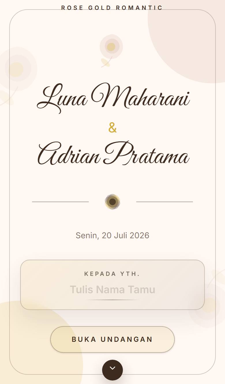 Pratinjau template undangan Floral Romantis