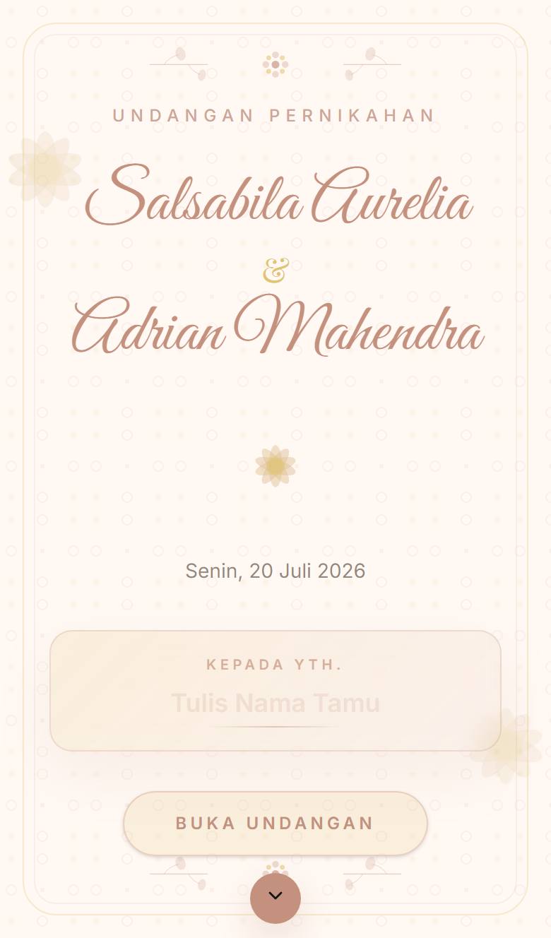 Pratinjau template undangan Floral Romantis