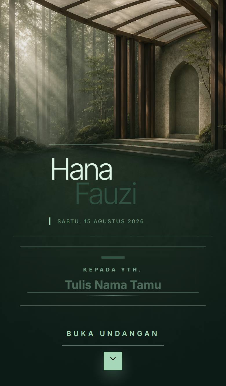 Pratinjau template undangan Forest Mosque