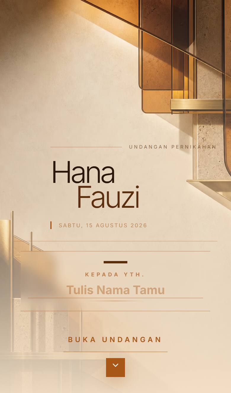 Pratinjau template undangan Golden Hour