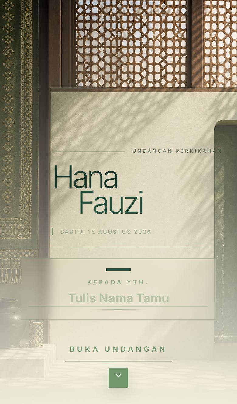 Pratinjau template undangan Hijau Sakinah