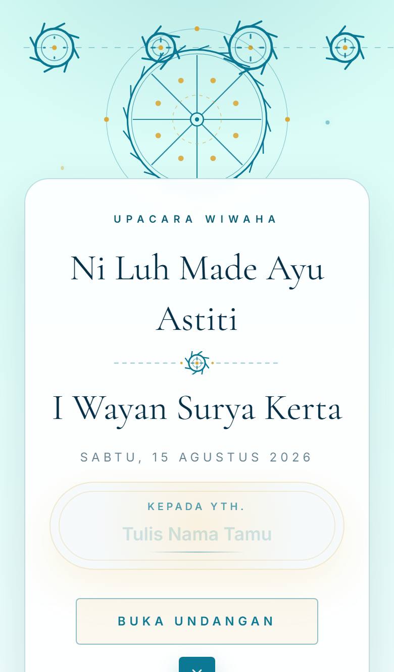 Pratinjau template undangan Hindu Cakra