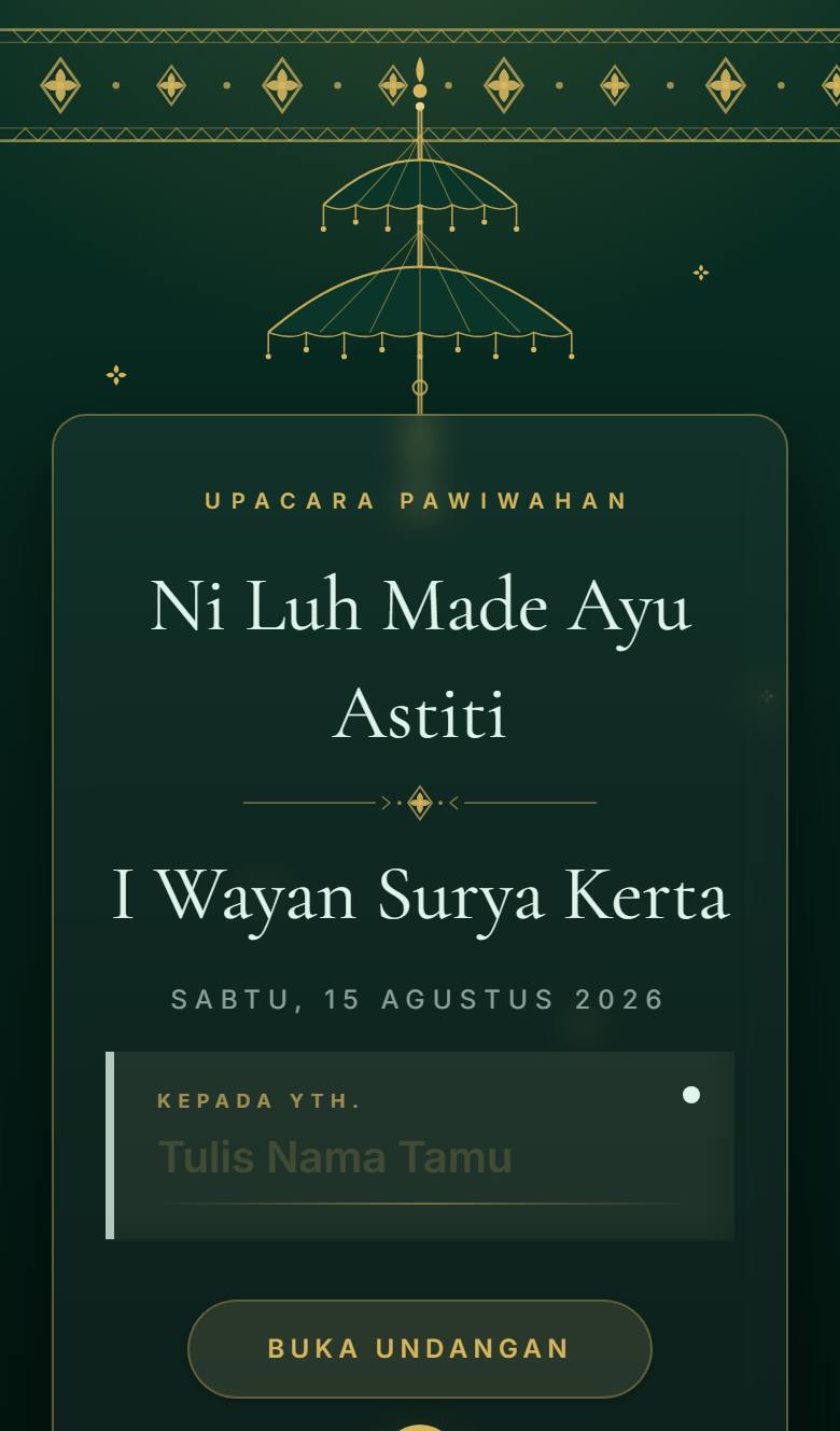 Pratinjau template undangan Hindu Dewata