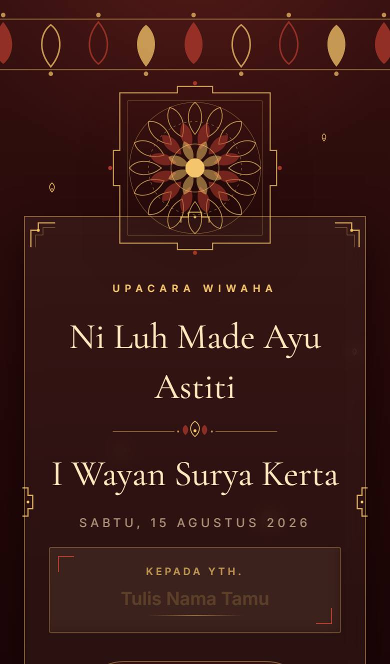 Pratinjau template undangan Hindu Mandala
