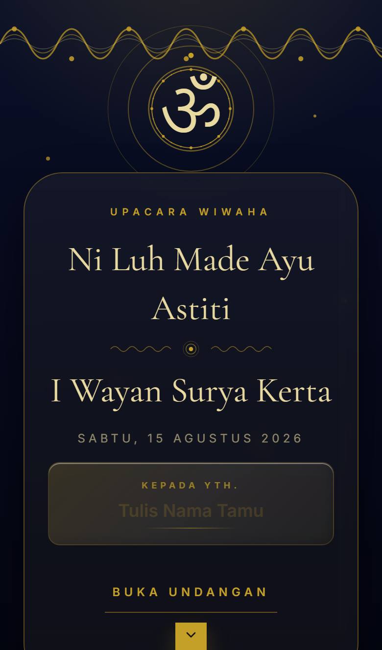 Pratinjau template undangan Hindu Omkara