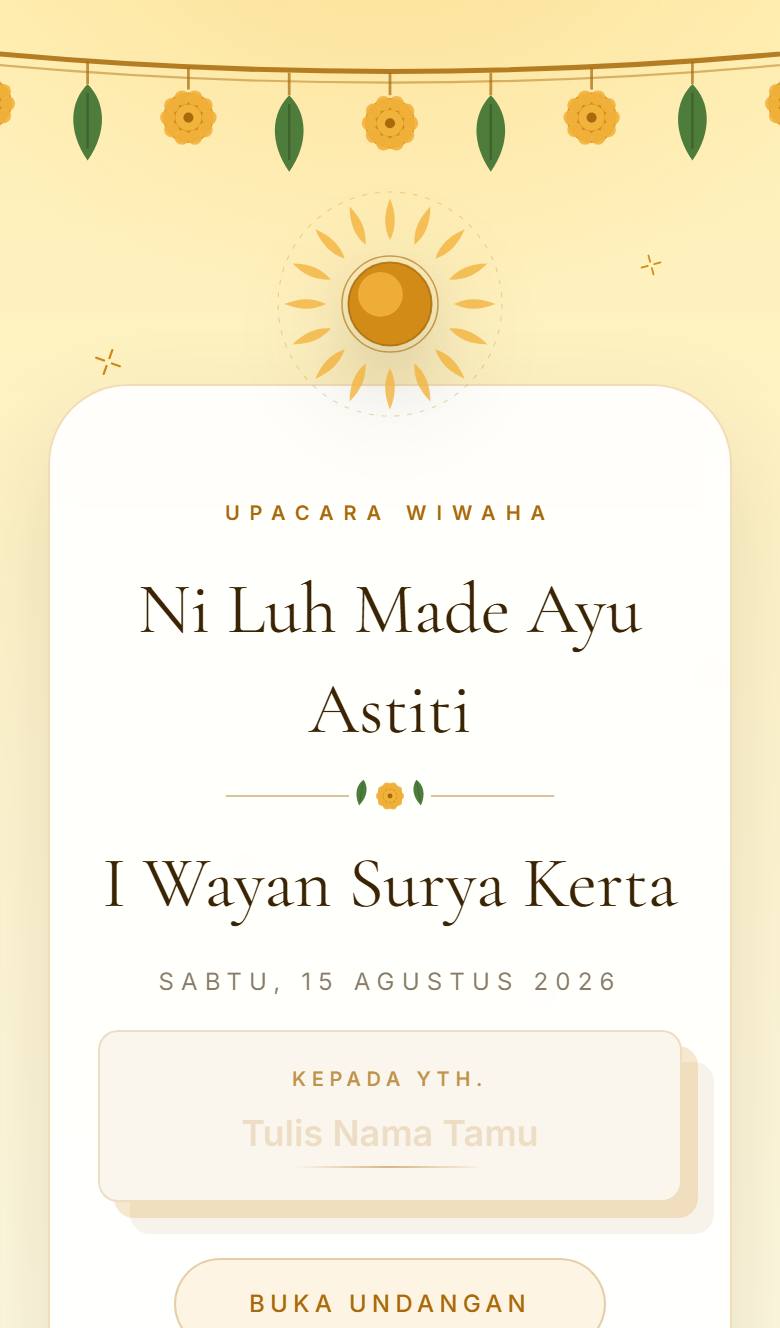 Pratinjau template undangan Hindu Surya Prabha